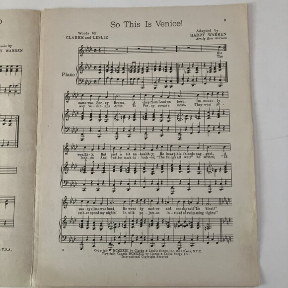 1910s 20s Vintage Sheet Music  Rudy Vallee Ziegfeld Follies Ramona WeeWee Marie - Picture 12 of 15